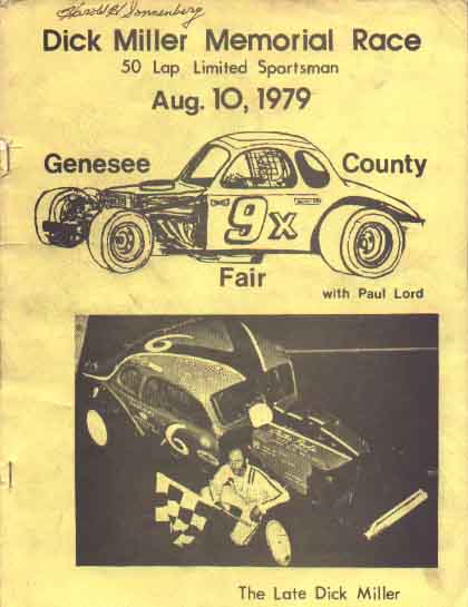 First Genesee Speedway Program - circa 1979