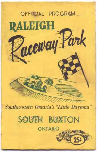 Raleigh Raceway Park Program - circa 1973